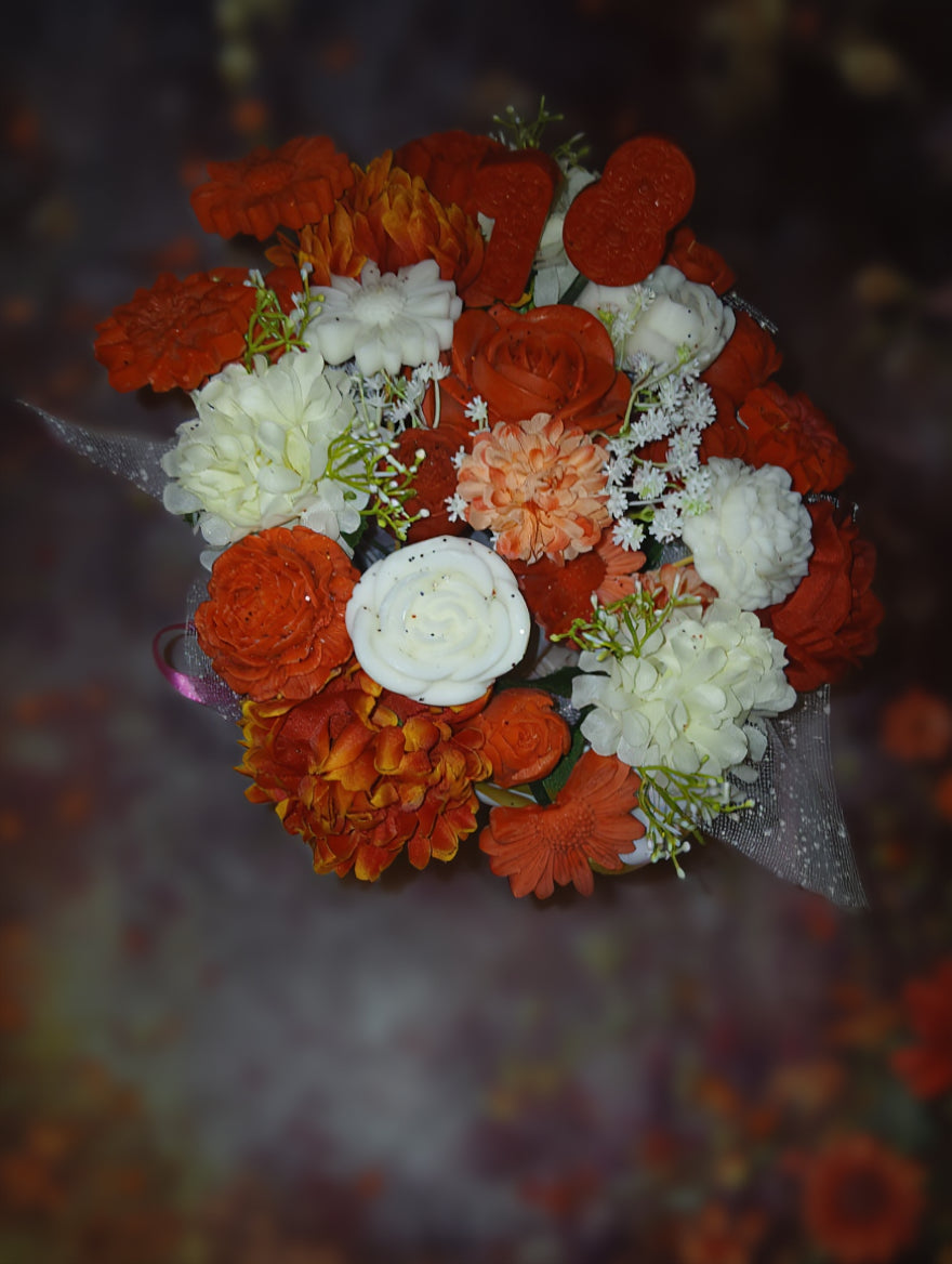 Bouquet 💐 de cire de soja 100% personnalisé 15 fondants